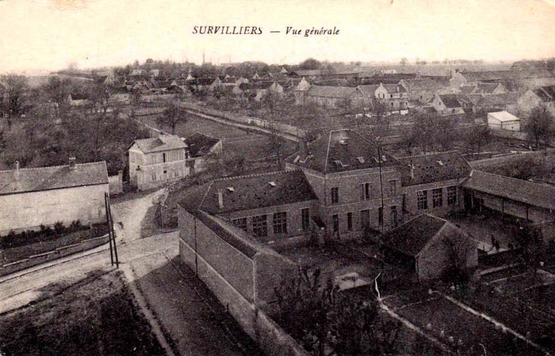 Carte postale ancienne Mairie-écoles 1889