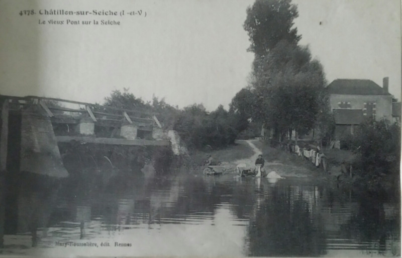 Carte postale ancienne Le pont sur la seiche