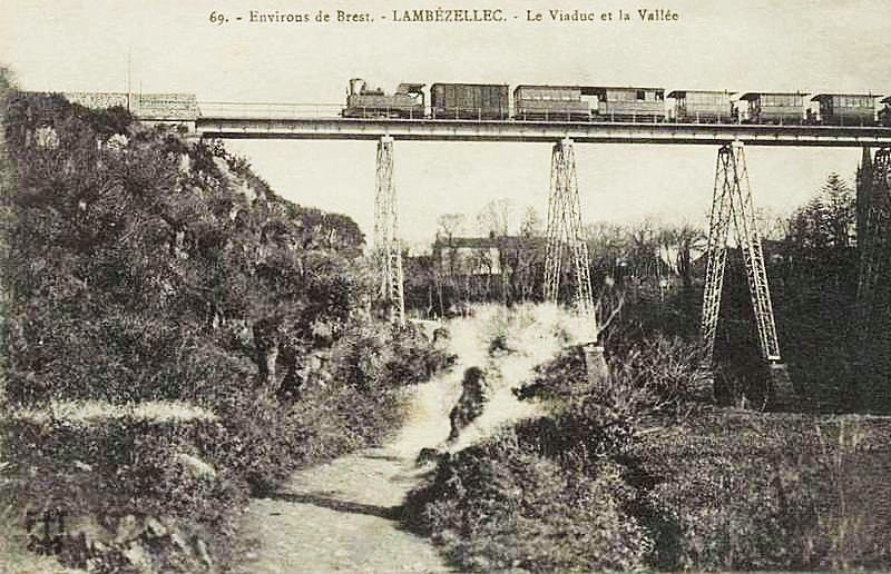 Carte postale ancienne Viaduc de Lambézellec à Brest