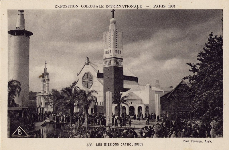Carte postale ancienne Expo 1931 Missions catholiques