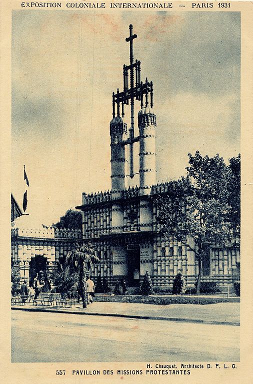 Carte postale ancienne Expo 1931 Missions protestantes