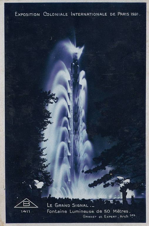 Carte postale ancienne Expo 1931 Gd signal nuit