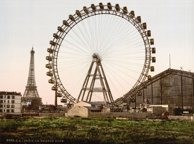 Carte postale ancienne La grande roue à Paris 15e