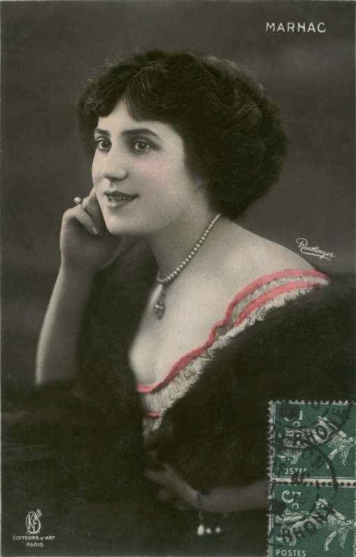 Carte postale ancienne Jane Marnac, by Reutlinger