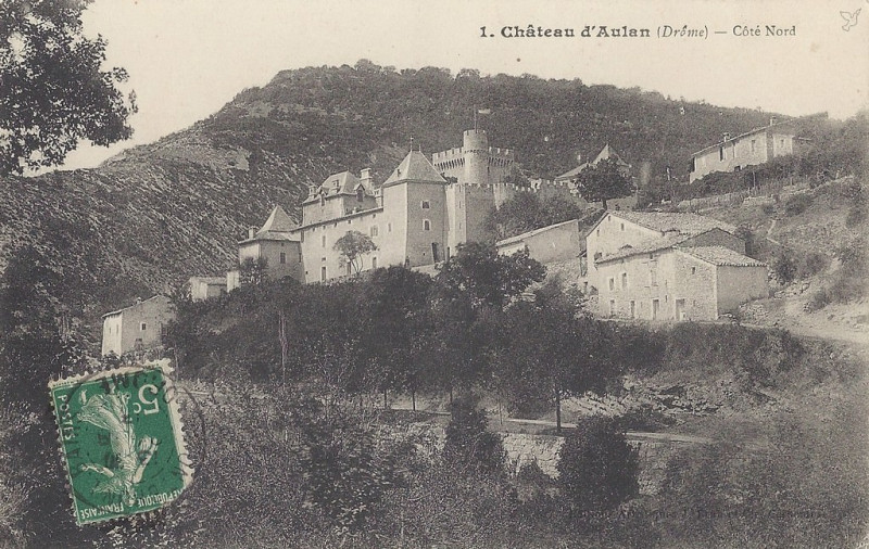Carte postale ancienne Aulan Le château côté Nord