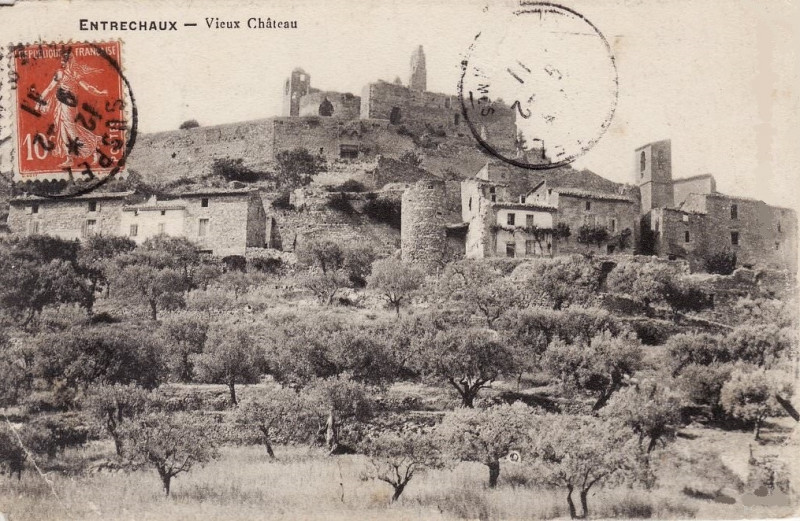 Carte postale ancienne Entrechaux le château