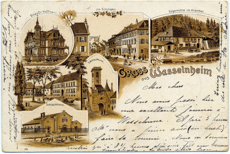 Carte postale ancienne Wasselonne carte postale ancienne 1897
