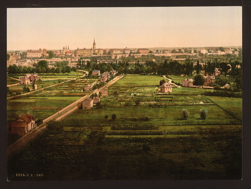 Carte postale ancienne Pau from Jurançon, Pyrenees, France-LCCN2001698661 à Pau