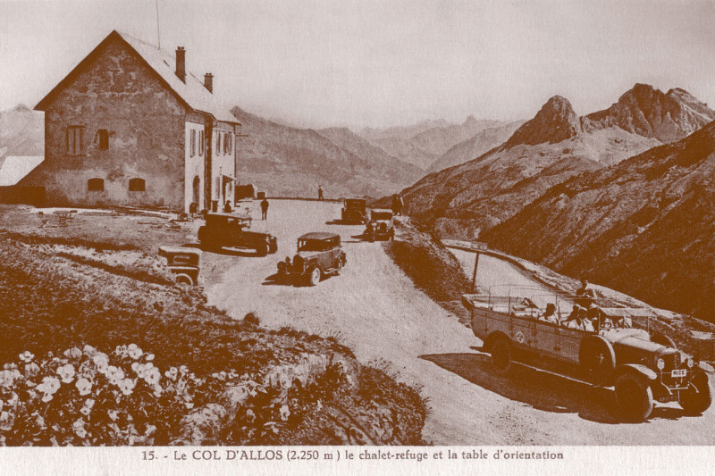 Carte postale ancienne Col d'Allos refuge