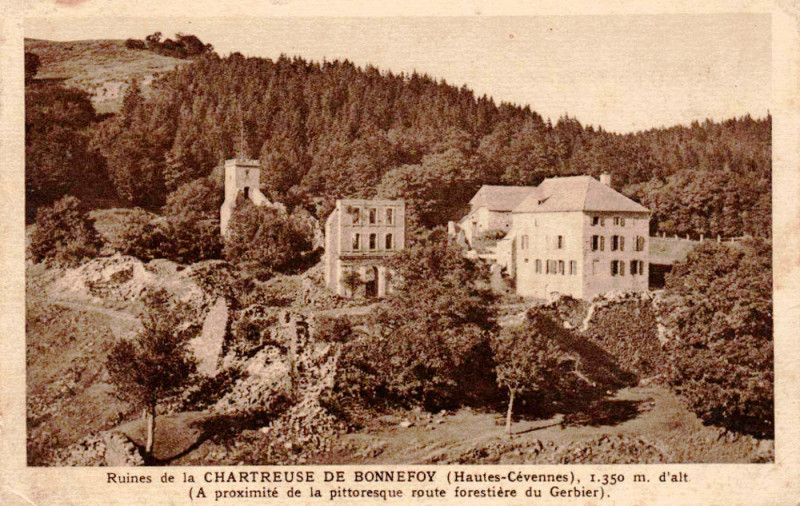 Carte postale ancienne Chartreuse de Bonnefoy altitude 1350 m