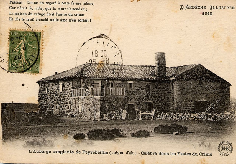 Carte postale ancienne L'auberge de Peyrebeille en 1920 Mb