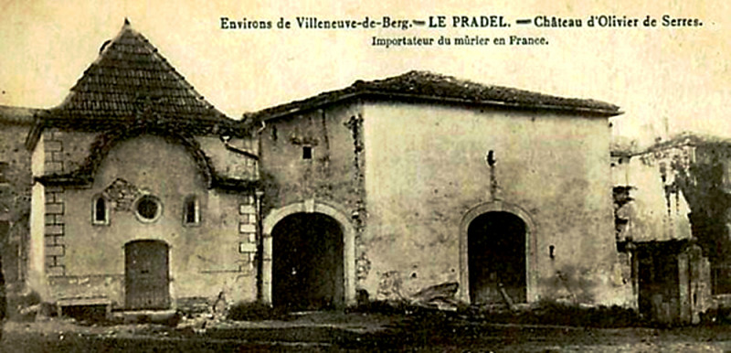 Carte postale ancienne Mirabel Château du Pradel Olivier de Serres