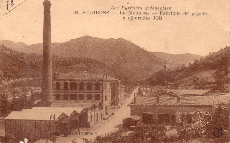 Carte postale ancienne Eycheil - Papeterie de la Moulasse - 1900 (1)