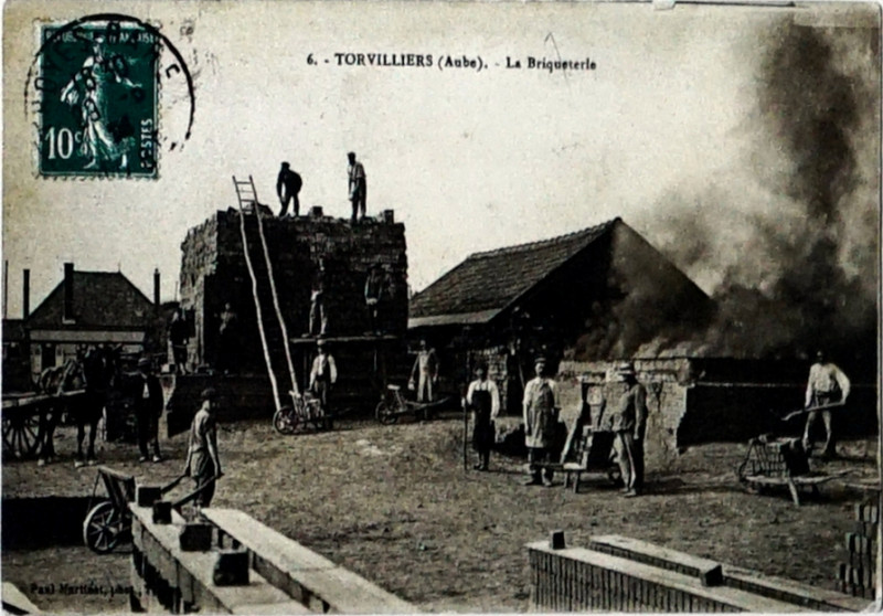 Carte postale ancienne Torvilliers briqueterie 82186
