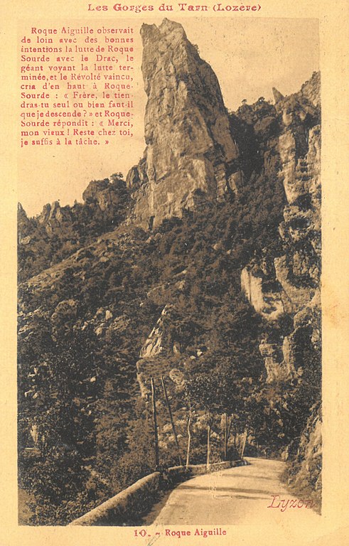 Carte postale ancienne Gorges du Tarn- Roque