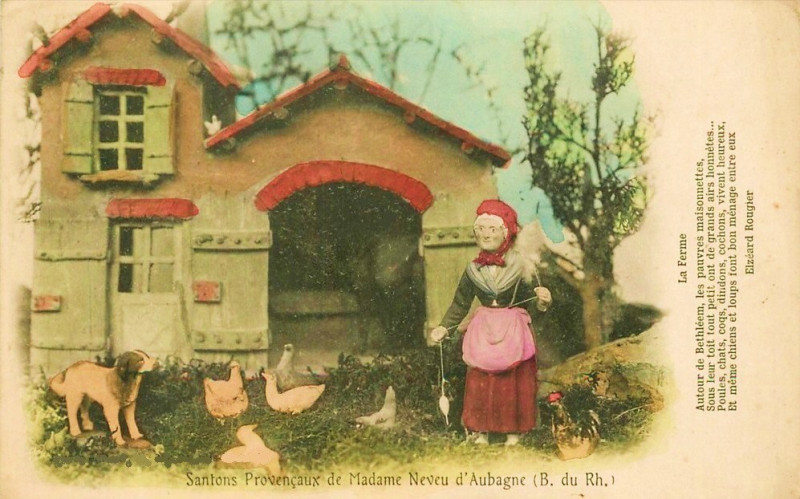 Carte postale ancienne Santons de Thérèse Neveu d'Aubagne