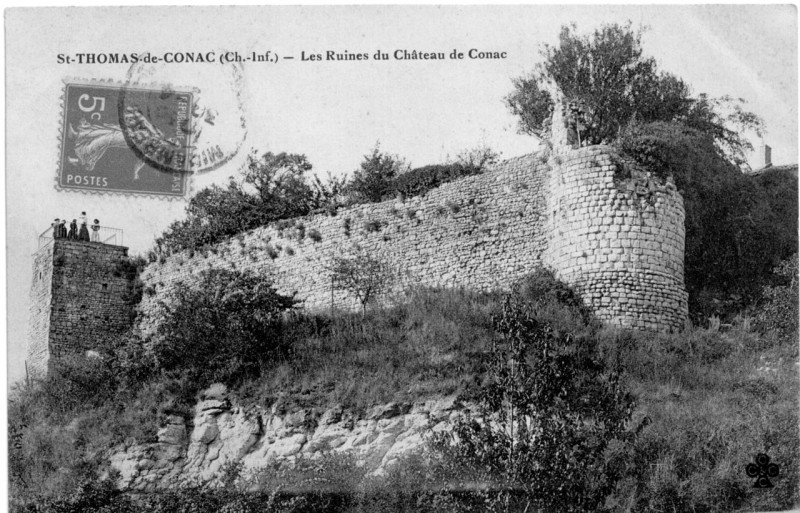 Carte postale ancienne Ancienne forteresse de st thomas de conac