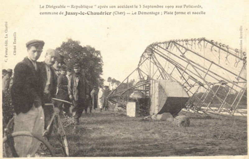Carte postale ancienne 1909-09-03 Republique Dismantled Jussy