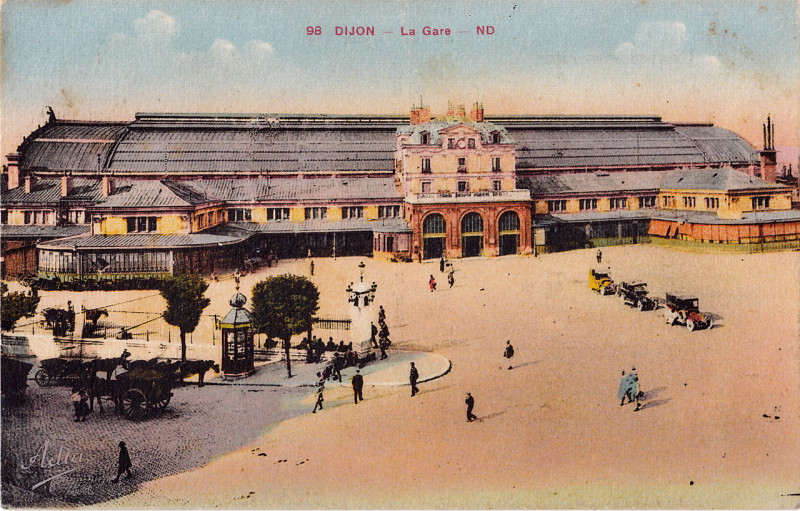 Carte postale ancienne Nd 98 - Dijon - La Gare