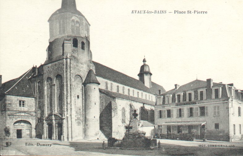 Carte postale ancienne Eglise evaux à Évaux-les-Bains