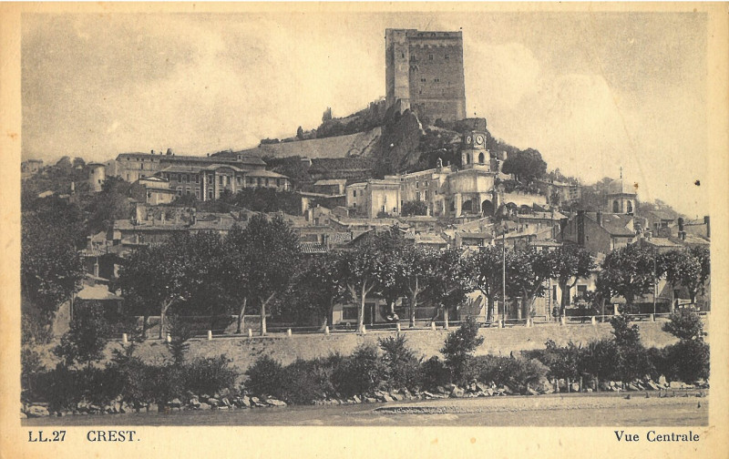 Carte postale ancienne Crest Drome - Vue