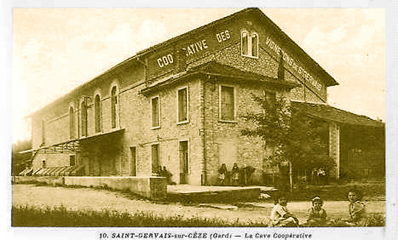 Carte postale ancienne 30 cave Saint-Gervais-sur-Ceze