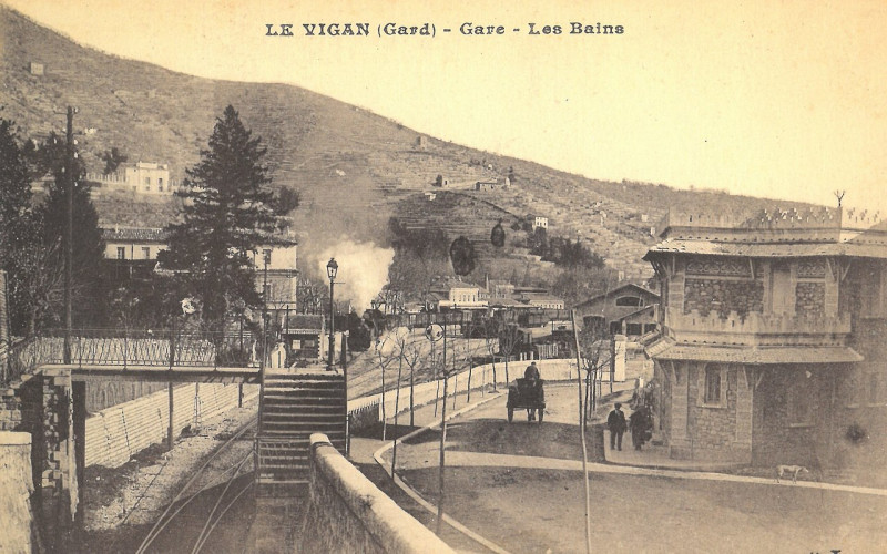 Carte postale ancienne Le Vigan - Gare