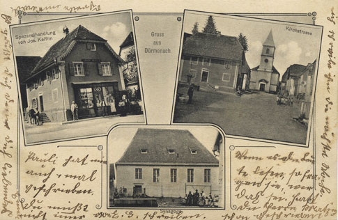 Carte postale ancienne Durmenach Synagoge
