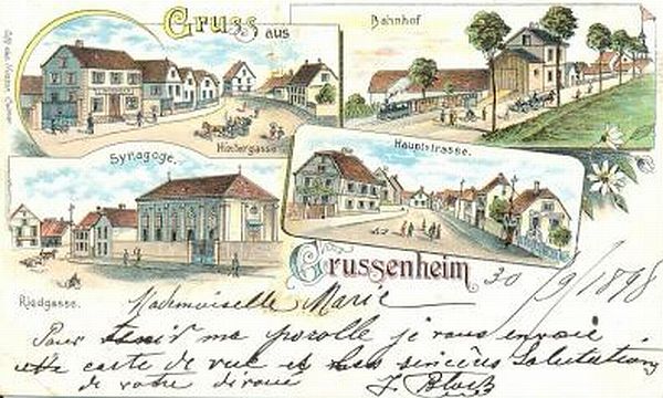 Carte postale ancienne Grussenheim Synagogue 120