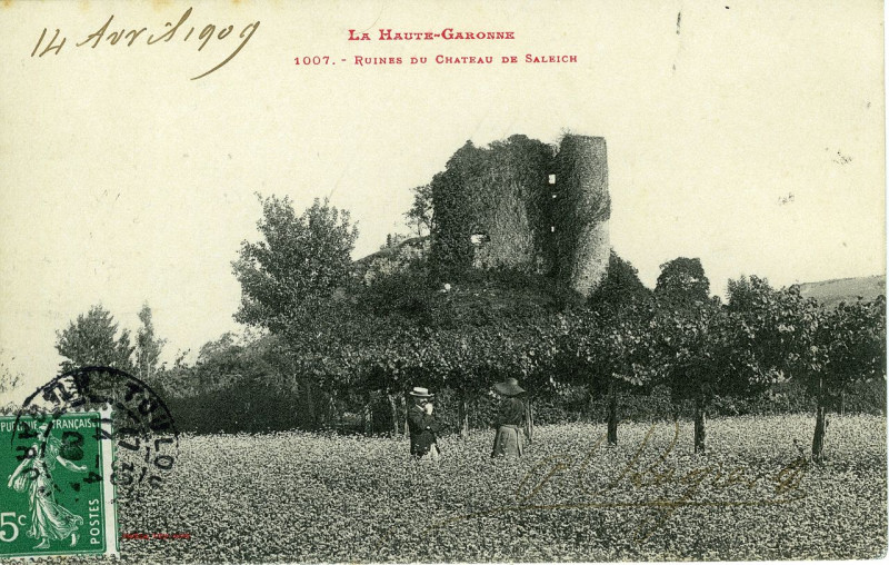 Carte postale ancienne 1007 - Ruines du Chateau de Saleich