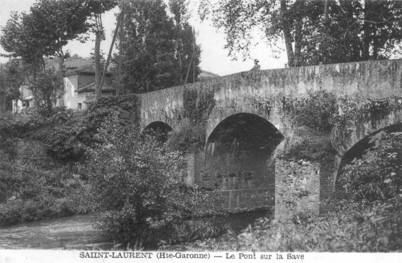 Carte postale ancienne Pont de la Save - Saint-Laurent