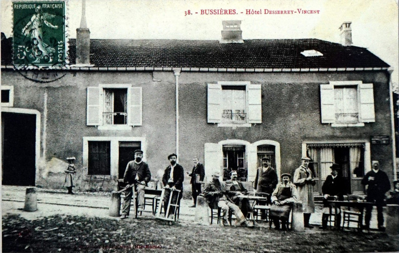 Carte postale ancienne Bussières 1909 73046
