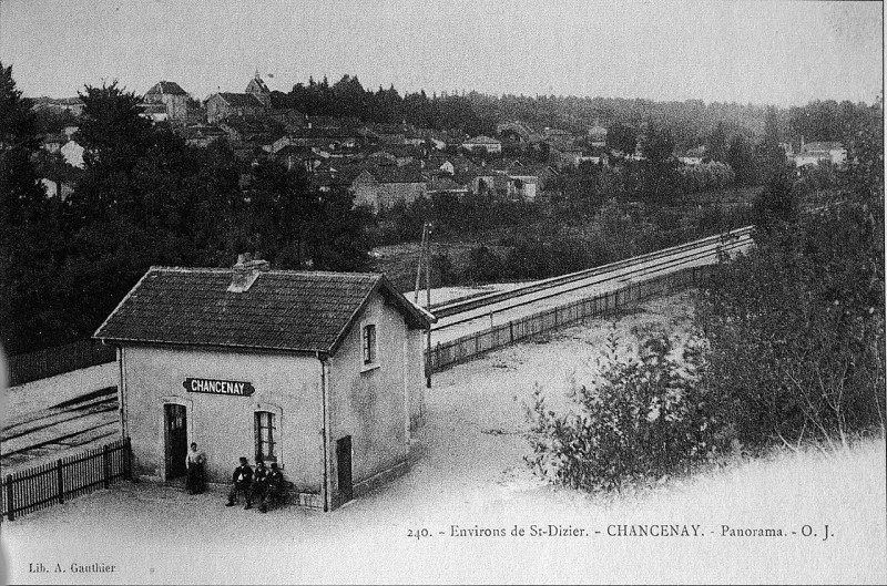Carte postale ancienne Chancenay gare 72824