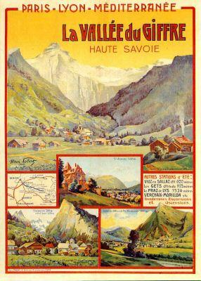 Carte postale ancienne 74-Vallée du Giffre-Affiche Plm