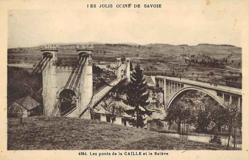Carte postale ancienne Carte postale ponts caille savoie 