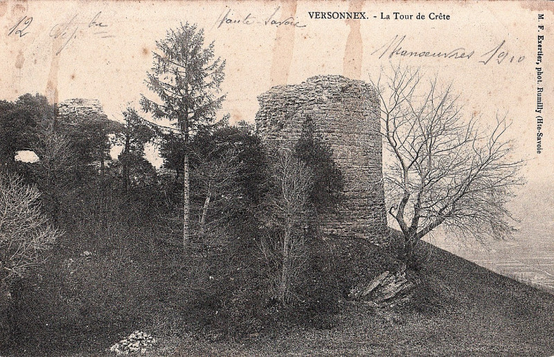 Carte postale ancienne Cpa Tour de Crête 1910