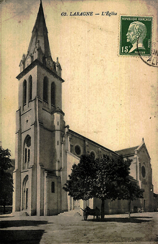 Carte postale ancienne Laragne L'église