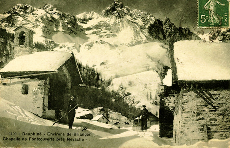 Carte postale ancienne Névache Chapelle de Fontcouverte