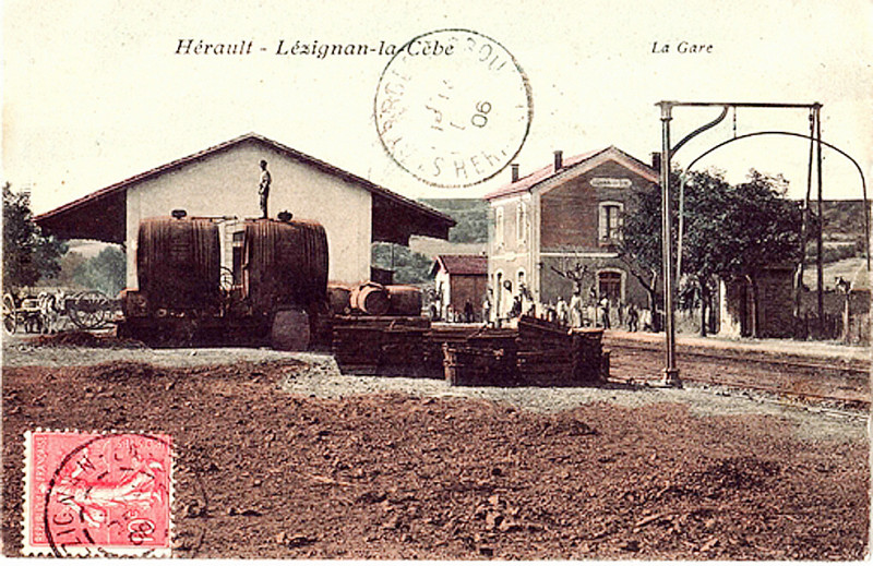 Carte postale ancienne Gare de Lézignan la Cèbe