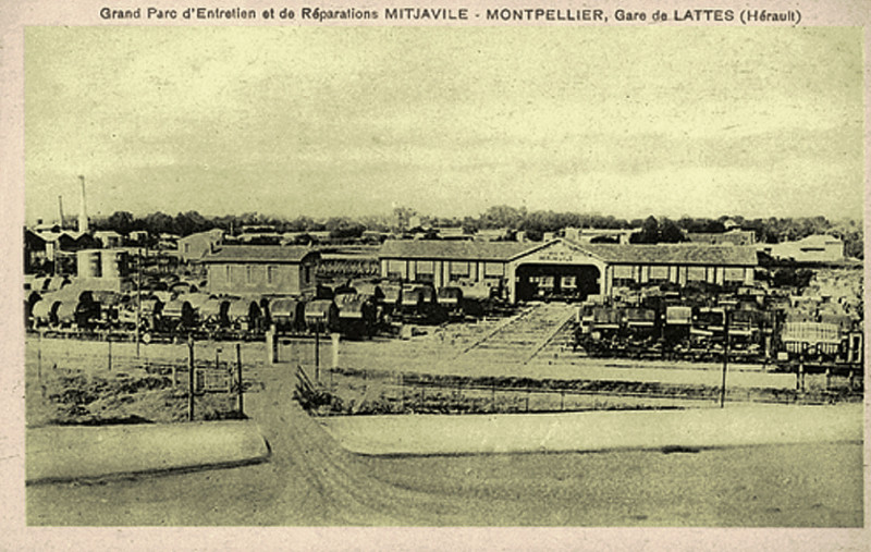 Carte postale ancienne Mitjavile gare de Lattes-Montpellier