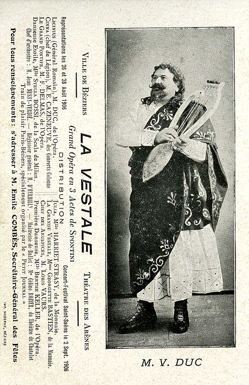 Carte postale ancienne Opéra La Vestale Duc