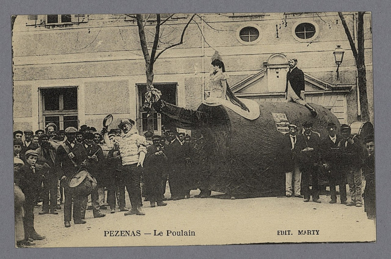 Carte postale ancienne Pezenas le Poulain - Archives départementales de l'Hérault - FRAD034-50FI-0320-00001
