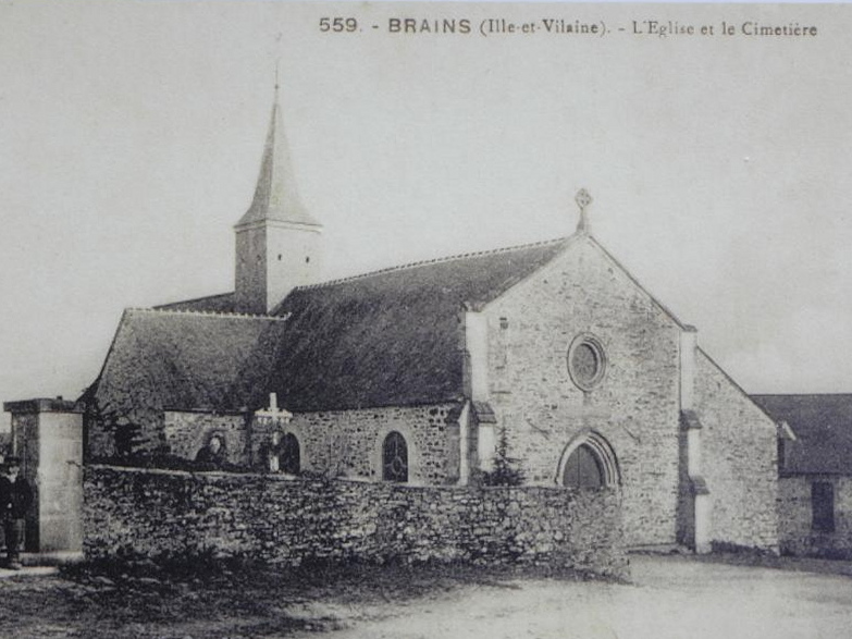 Carte postale ancienne Brain-sur-Vilaine (35) Eglise 02