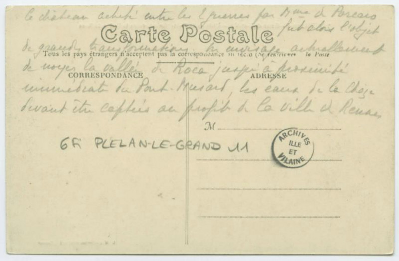 Carte postale ancienne Carte postale de Pont-Muzard (note)