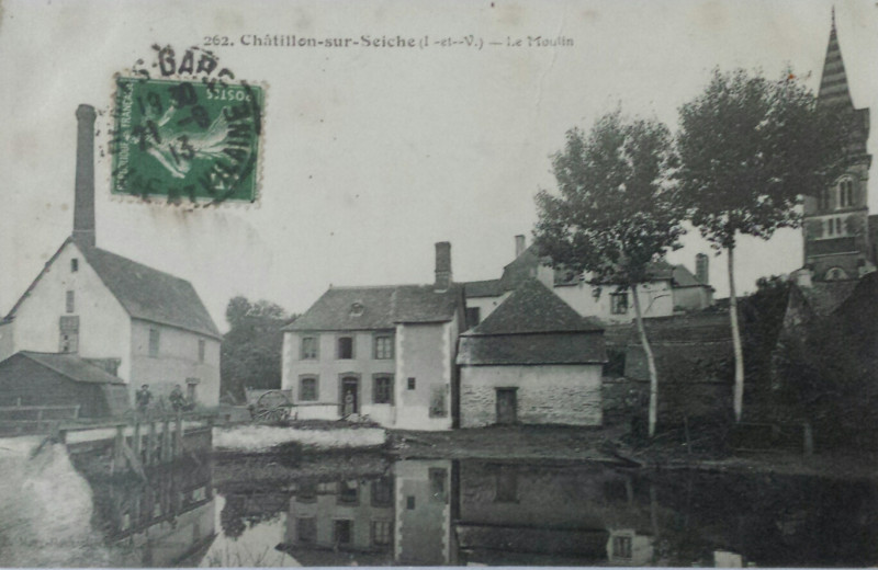 Carte postale ancienne Chatillon le moulin vue 4