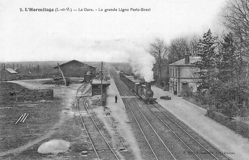 Carte postale ancienne GareLHermitage1900