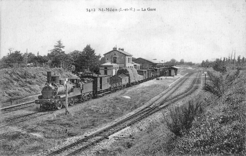 Carte postale ancienne GareSaintMéen1900-1