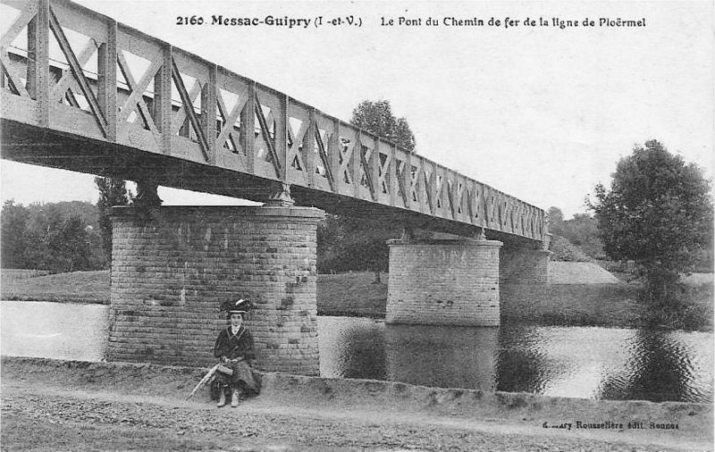 Carte postale ancienne Pont-Ferroviaire-Messac-Guipry