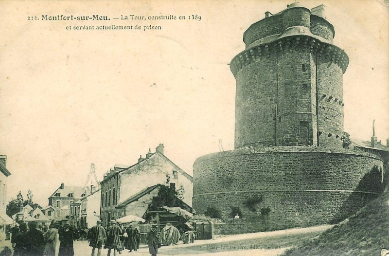 Carte postale ancienne Prison - Montfort sur Meu