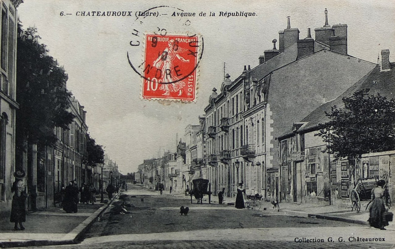 Carte postale ancienne Carte postale Chateauroux 1910